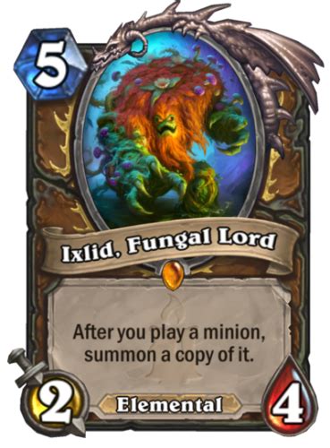hearthpwn druid|New Druid Legendary Reveal: Ixlid, Fungal Lord .